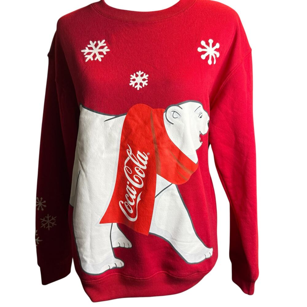 Coca Cola Polar Bear Holiday Christmas Sweatshirt, Size Small